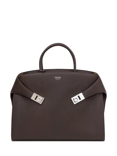 Ferragamo Workbag In Leather In Brown