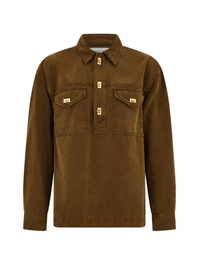 Ferragamo Workwear Shirt In Brown