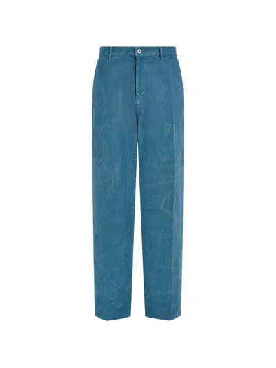 Ferragamo Workwear Trousers In Blue