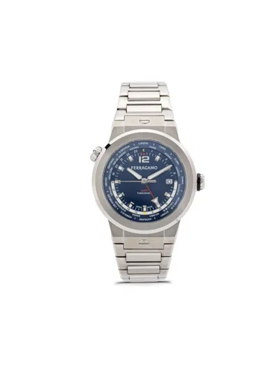 Ferragamo Worldtime 43mm In Blau