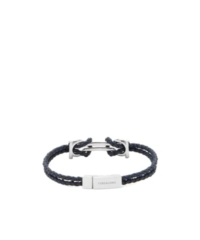 Ferragamo Woven Bracelet In Purple
