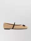 Ferragamo Woven Buckle Detail Flat Sole Ballerinas