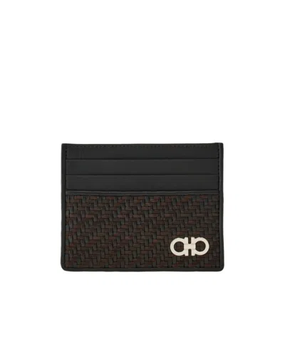 Ferragamo Woven Credit Card Holder