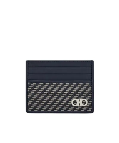 Ferragamo Woven Detail Card Holder