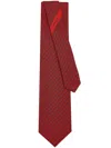 Ferragamo Man Woven Print Silk Tie In Blue