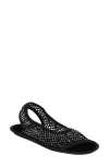 Ferragamo Anio Crystal Embellished Slingback Sandals In Black