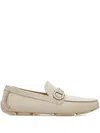 Ferragamo Woven-strap Gancini-ornament Loafers In White