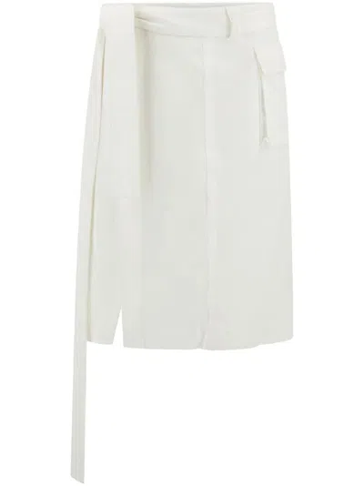 FERRAGAMO WRAP MIDI SKIRT
