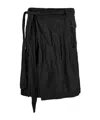 Ferragamo Wrap Midi Skirt In Black