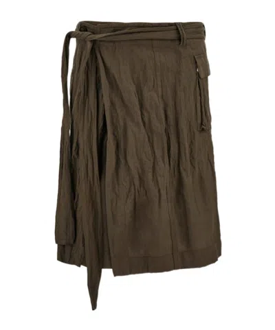 Ferragamo Wrap Skirt In Cement
