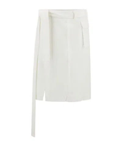 FERRAGAMO FERRAGAMO SELF-TIED WRAP MIDI SKIRT