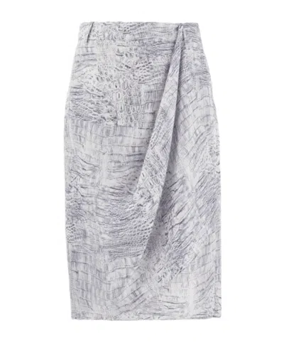 Ferragamo Wrap Skirt In White