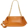 Ferragamo X-small Folded Leather Shoulder Bag In Yellow