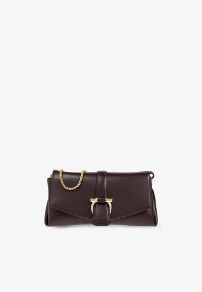Ferragamo Xs Front-flap Leather Crossbody Bag