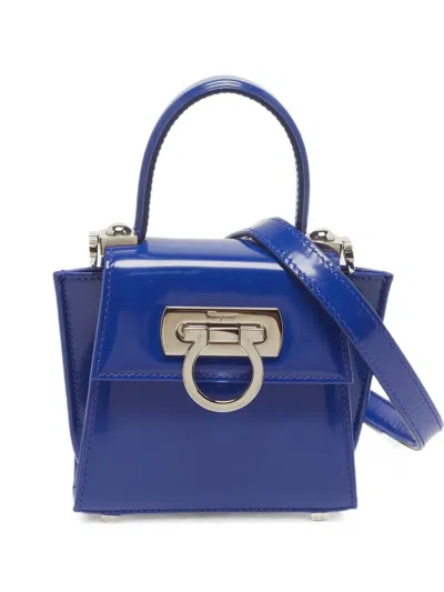Pre-owned Ferragamo Xs Gancini Iconic Totebag In Blue