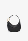 Ferragamo Black Handbag With Top Handle With Gancini And Embossed Logo Lettering On The Front In Grained Leath In Black