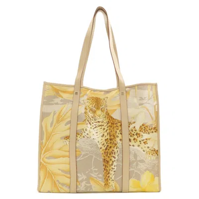 Pre-owned Ferragamo Yellow Canvas Tote Bag () In Multi
