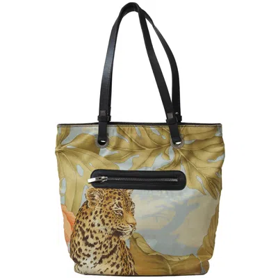 Pre-owned Ferragamo Yellow Fabric Handbag Tote Bag () In Multi