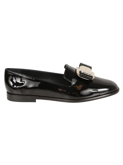 Ferragamo Zamira Ballerinas In Black
