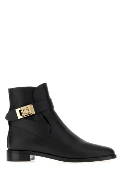 Ferragamo Zanira Ankle Boot In Black