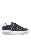 Ferragamo Cassina Gan 2 Low Top Sneakers In Blue