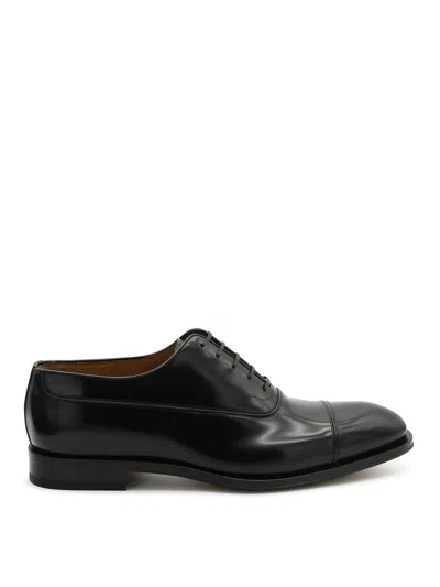 Ferragamo Riley Leather Oxford In Black