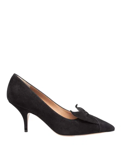 Ferragamo Decollete Gwen 70 In Black Suede