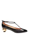 Ferragamo Pointed Toe Pumps With Spherical Heel Design In Black