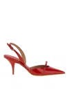 Ferragamo Gylla 70 Slingback In Flame Red