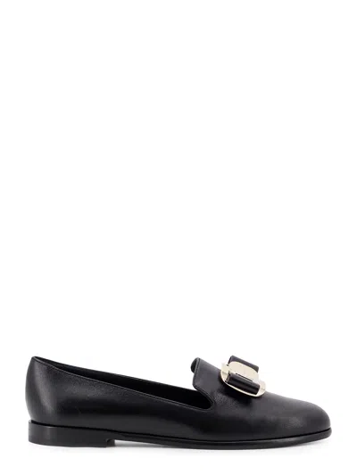Ferragamo Zarina Leather Loafer In Black