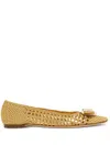 Ferragamo Ballet Flat With New Vara Plate