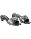 Ferragamo Zefir Suede Sandal (authentic ) In Silver
