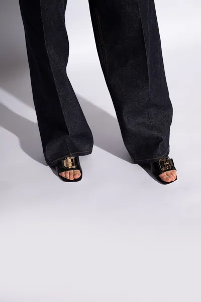 Ferragamo ‘zelie' Heeled Mules In Black