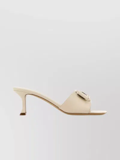 Ferragamo Zelie Leather Mules Bow Detail