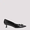 Ferragamo Varina 60mm Bow-detail Leather Pumps In Nero