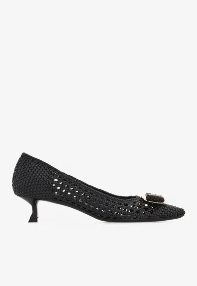 Ferragamo Zelma 40 Vara Bow Pumps In Black