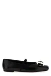 Ferragamo Black Zina Ballet Flats