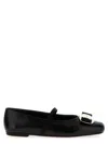 Ferragamo New Vara Bow-embellished Ballet Flats In Black