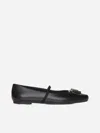 Ferragamo New Vara Bow-embellished Ballet Flats In Black
