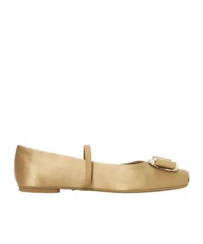 Ferragamo Zina T Light Came Women's Flat Shoes In Multi