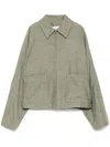 Ferragamo Knitted Bomber Jacket In Green