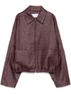 Ferragamo Patch Pocket Jacket In Red