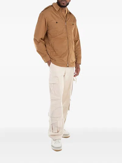 Ferragamo Zip Hooded Jacket In Brown