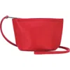 Ferragamo Zip Leather Pouch In Red
