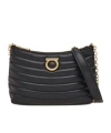Ferragamo Zip Mini Shoulder Bag In Black