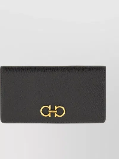 FERRAGAMO ZIP POCKET GANCINI WALLET