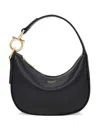 Ferragamo Women Smile Leather Handbag In Black