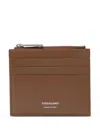 Ferragamo Brown Calf Leather Wallet With Refined Finish In Brown