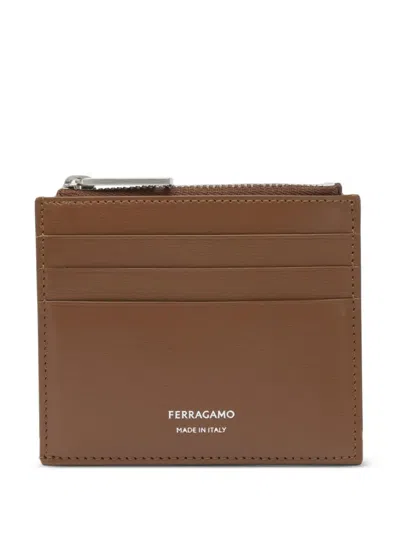 Ferragamo Compact Leather Wallets & Cardholders In Brown