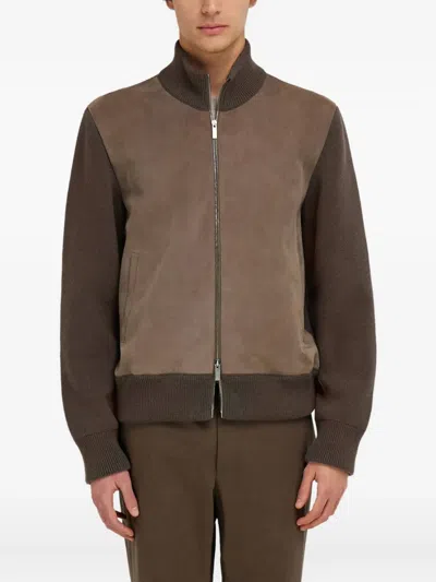 Ferragamo Blouson With Leather Inserts